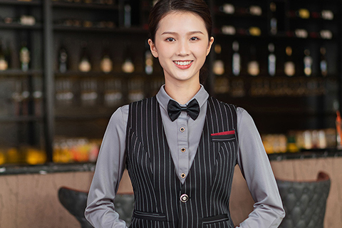 酒店工作服马甲女长袖餐厅餐饮酒吧KTV网咖电影院服务员制服